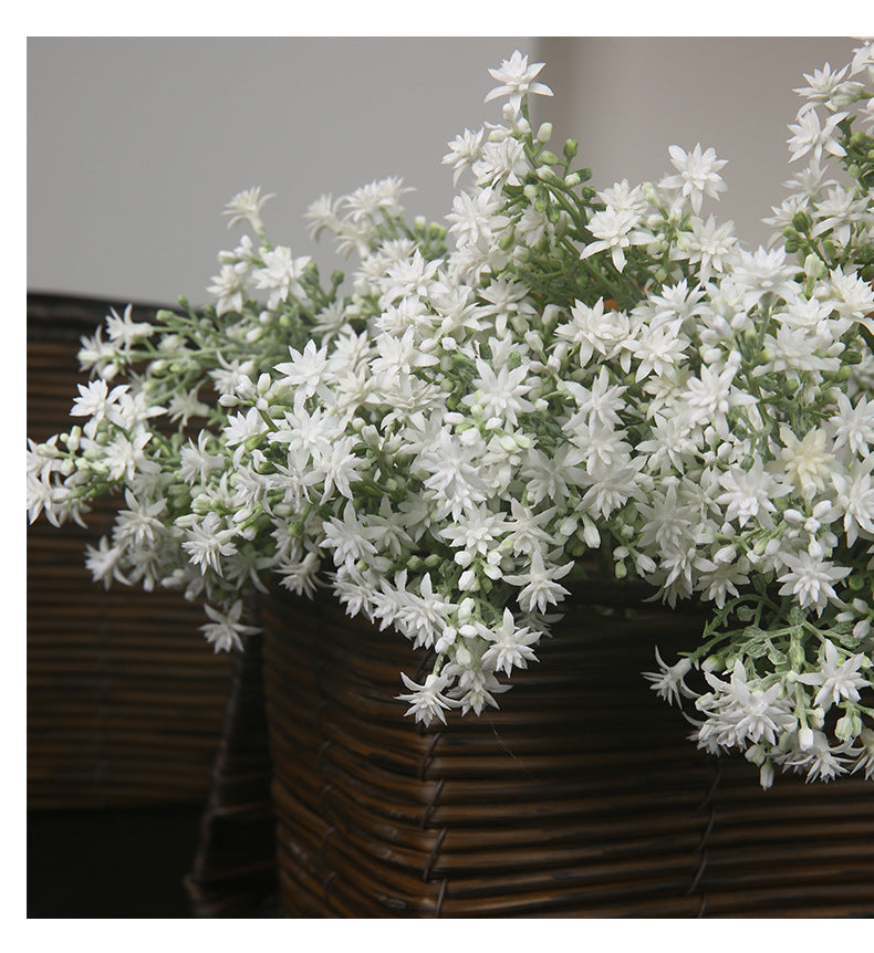 14 Inch Kukui Flower Bundle Bouquet, 10 Pcs Artificial Aleurites Moluccanus Flowers