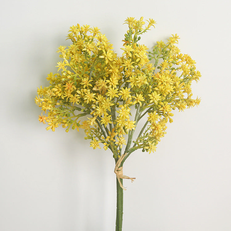 14 Inch Kukui Flower Bundle Bouquet, 10 Pcs Artificial Aleurites Moluccanus Flowers