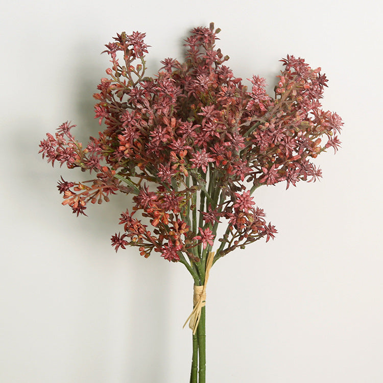 14 Inch Kukui Flower Bundle Bouquet, 10 Pcs Artificial Aleurites Moluccanus Flowers