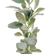 2 Pcs 13 Ft Artificial Flocked Lambs Ear Garland Silver Ragwort Foliage