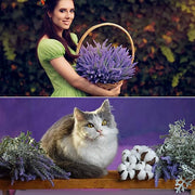 8 Pcs Lavender Artificial Flowers 12 Inch UV Resistant Faux Shrubs Greenery Decor
