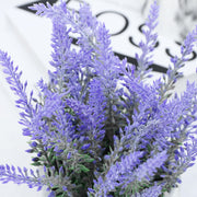 Artificial Lavender Flowers 6 Pcs Bulk Set in Ceramic Pots, Silk Potted Plants for Home Decor