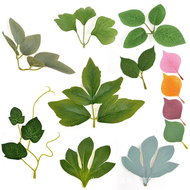 20 Pcs Real Touch Artificial Leaves Bulk Plant Leaves for Decoration
