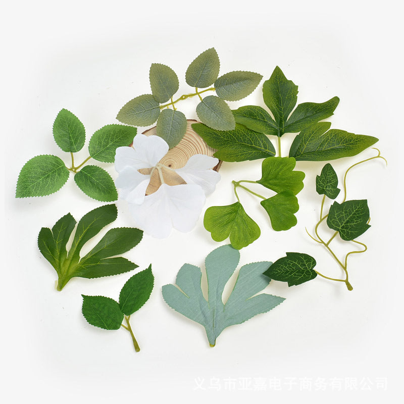 20 Pcs Real Touch Artificial Leaves Bulk Plant Leaves for Decoration