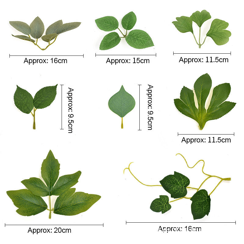 20 Pcs Real Touch Artificial Leaves Bulk Plant Leaves for Decoration