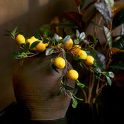 20 Inch Artificial Lemon Stem Branches 10 Pcs Silk Fruit Stems Bulk