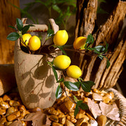 20 Inch Artificial Lemon Stem Branches 10 Pcs Silk Fruit Stems Bulk