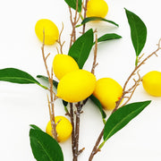 37 Inch Artificial Lemon Branches with Long Stems – Bulk Quantity, Realistic Faux Fruit Decor