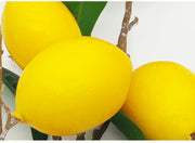 37 Inch Artificial Lemon Branches with Long Stems – Bulk Quantity, Realistic Faux Fruit Decor