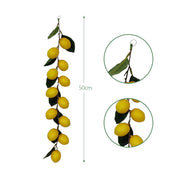 Artificial Lemon Leaf Vine 39 Inch Hanging Rattan Spring Fruit Decor Bulk Quantity