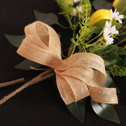 Artificial Flowers Bulk Lemon and Daisy Swags for Front Door Decor, 6 Pcs, Artificial Silk Floral Arrangement