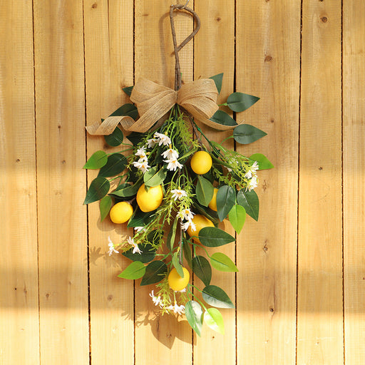 Artificial Flowers Bulk Lemon and Daisy Swags for Front Door Decor, 6 Pcs, Artificial Silk Floral Arrangement