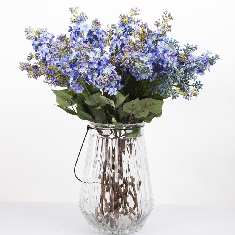 27 Inch Lilac Silk Flower Stems with Leaves 10 Pcs Artificial Floral Centerpiece