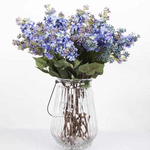 27 Inch Lilac Silk Flower Stems with Leaves 10 Pcs Artificial Floral Centerpiece