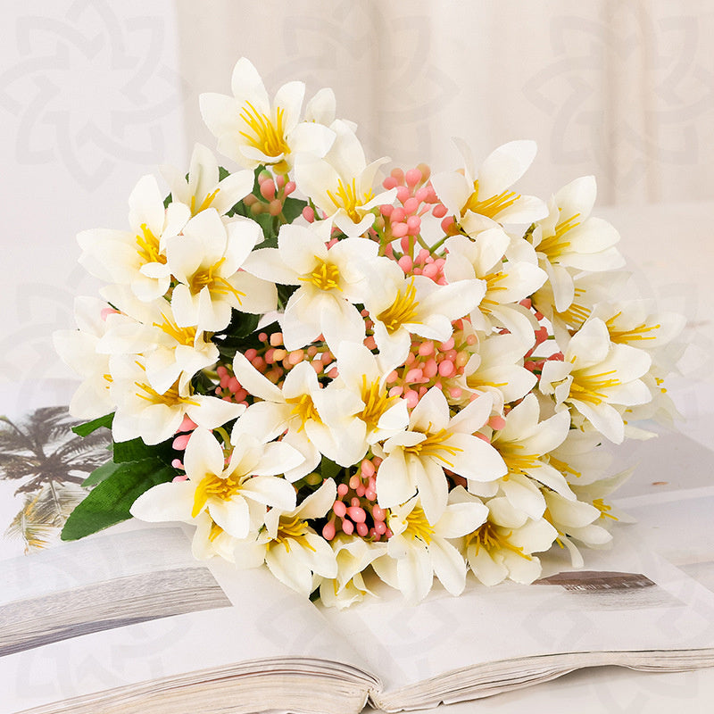 12 Inch Artificial Silk Lily Flowers Bush, Bulk Floral Arrangements, Wholesale Quantity