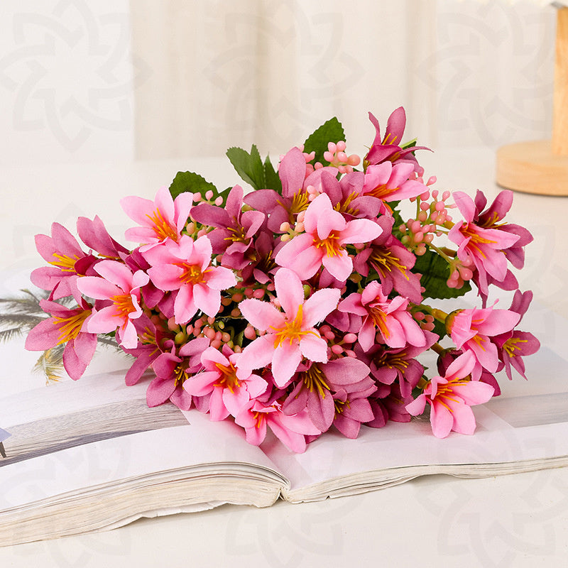 12 Inch Artificial Silk Lily Flowers Bush, Bulk Floral Arrangements, Wholesale Quantity