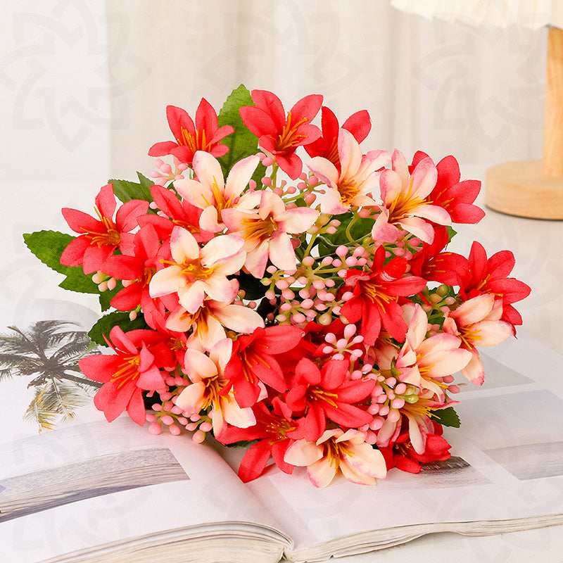 12 Inch Artificial Silk Lily Flowers Bush, Bulk Floral Arrangements, Wholesale Quantity