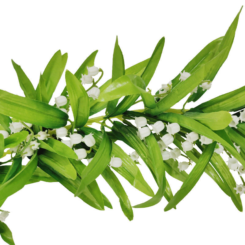 4.4 ft Artificial Lily of the Valley Garland with White Flowers and Greenery, Bulk Quantity