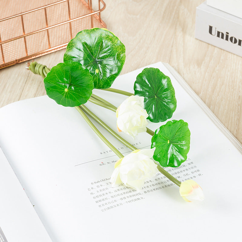 11 Inch Artificial Lotus Stems 10 Pcs Real Touch Silk Lotus Leaf Arrangement