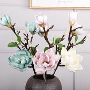 27 Inch Magnolia Stem Artificial Flowers 10 Pcs Bulk Wholesale Silk Magnolia Stems