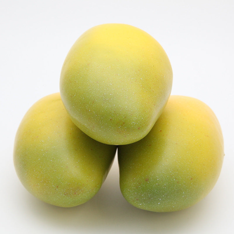 Artificial Mango Fruit Ornaments Bulk Set for Home Decor, Realistic Plastic, 10 Pcs