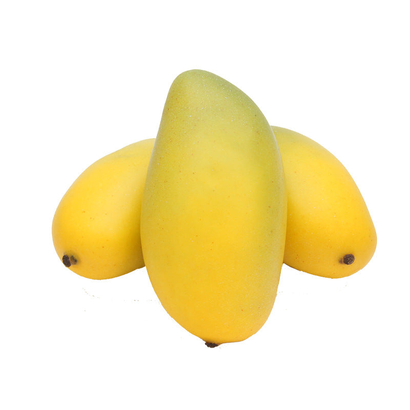 Artificial Mango Fruit Ornaments Bulk Set for Home Decor, Realistic Plastic, 10 Pcs