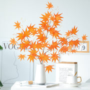 23.6 Inch Artificial Maple Leaf Stems 10 Pcs Autumn Harvest Festival Decor for Entryway Dining Table Fireplace