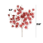 23.6 Inch Artificial Maple Leaf Stems 10 Pcs Autumn Harvest Festival Decor for Entryway Dining Table Fireplace