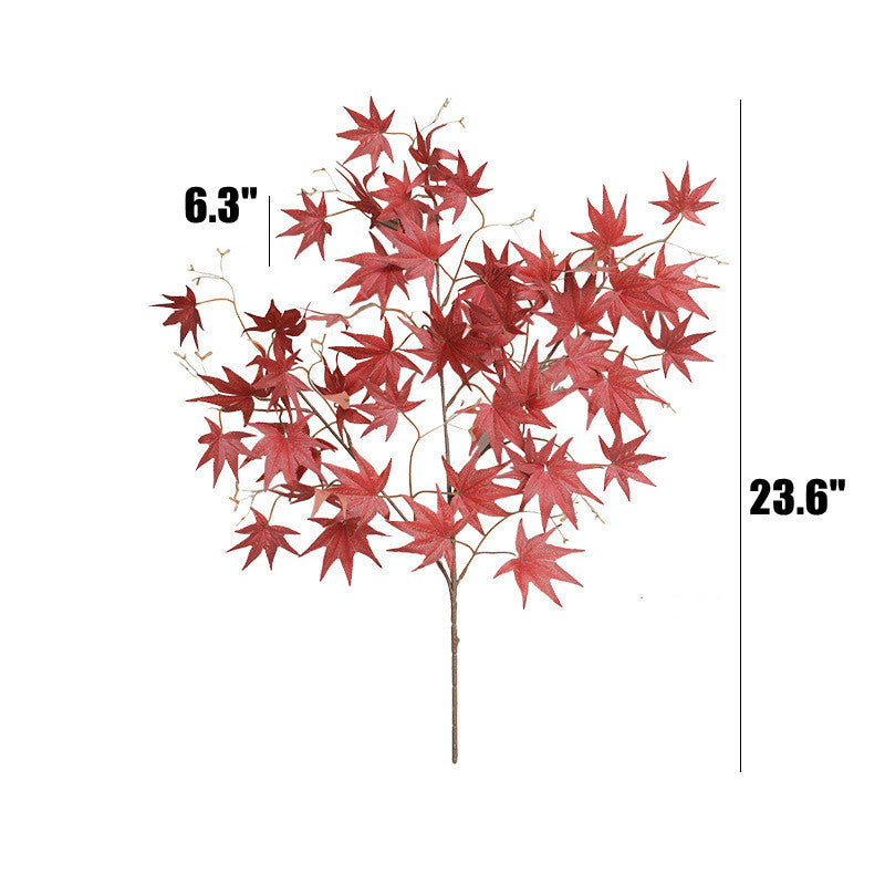 23.6 Inch Artificial Maple Leaf Stems 10 Pcs Autumn Harvest Festival Decor for Entryway Dining Table Fireplace