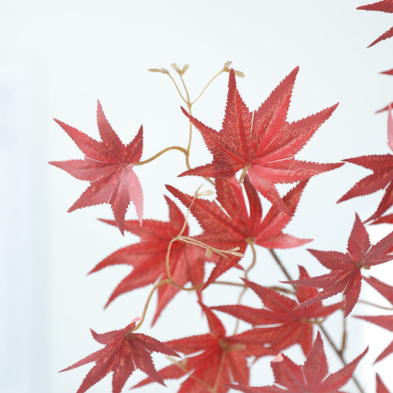 23.6 Inch Artificial Maple Leaf Stems 10 Pcs Autumn Harvest Festival Decor for Entryway Dining Table Fireplace