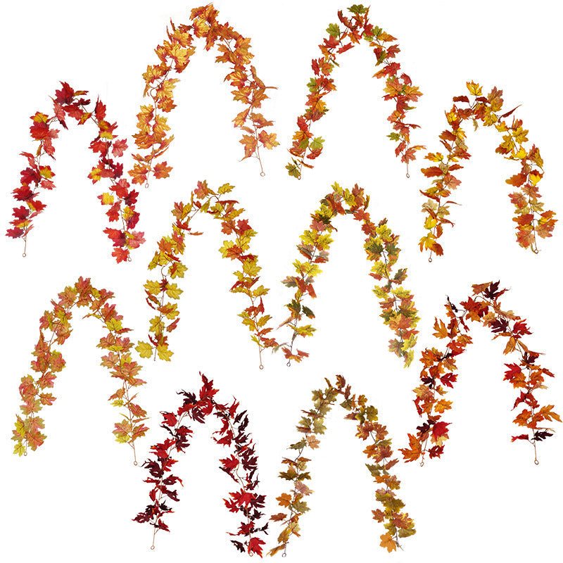 Artificial Maple Leaf Vine Garland 6 Ft Autumn Leaves Hanging Plant Bulk Wholesale
