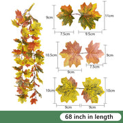 Artificial Maple Leaf Vine Garland 6 Ft Autumn Leaves Hanging Plant Bulk Wholesale