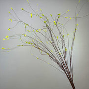 3 Pcs Artificial Matsudana Branches with Greenery Leaves 51 Inch Extra Long Bulk