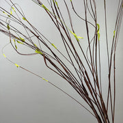 3 Pcs Artificial Matsudana Branches with Greenery Leaves 51 Inch Extra Long Bulk