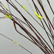 3 Pcs Artificial Matsudana Branches with Greenery Leaves 51 Inch Extra Long Bulk