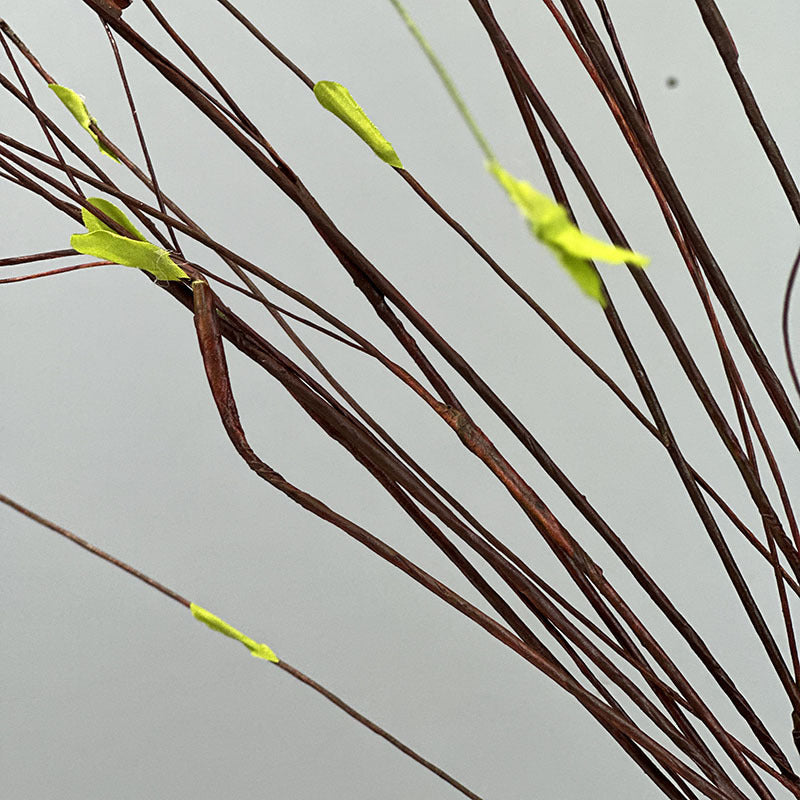 3 Pcs Artificial Matsudana Branches with Greenery Leaves 51 Inch Extra Long Bulk