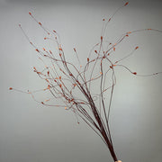 3 Pcs Artificial Matsudana Branches with Greenery Leaves 51 Inch Extra Long Bulk