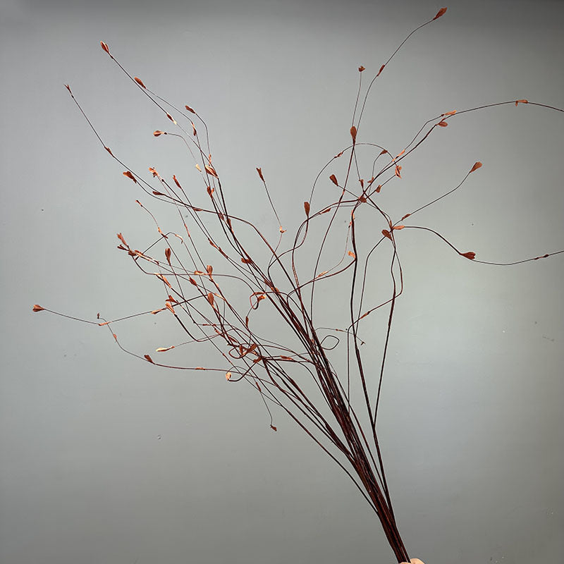 3 Pcs Artificial Matsudana Branches with Greenery Leaves 51 Inch Extra Long Bulk