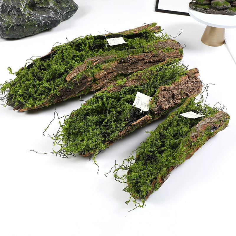 Artificial Moss Bark Decor Faux Plant for Garden, Window Display & Home Styling