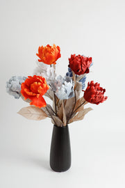 Vintage Autumn Tulips Artificial Silk Flowers, 12 Inch Long Stem Spray, Bulk Wholesale Fall Centerpiece