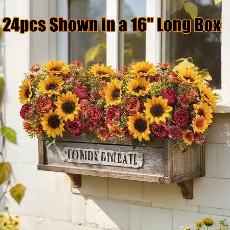 12 Inch Artificial Silk Chrysanthemum Rose Sunflower Daisy Mums Bouquet Bulk 10 Pcs