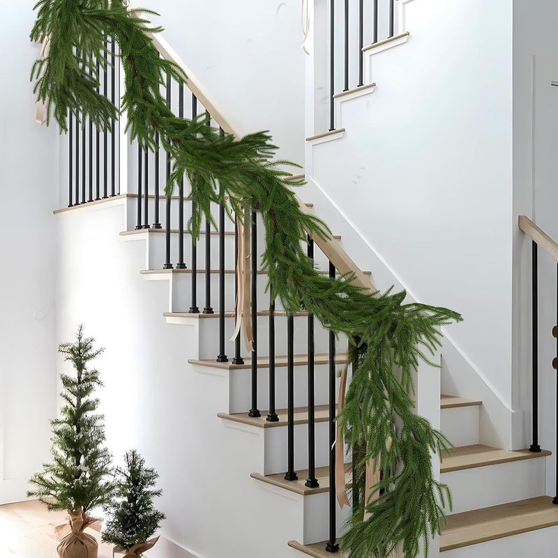 Artificial Norfolk Pine Garland 4 Sizes Bulk Realistic Pine Branches for Decoration