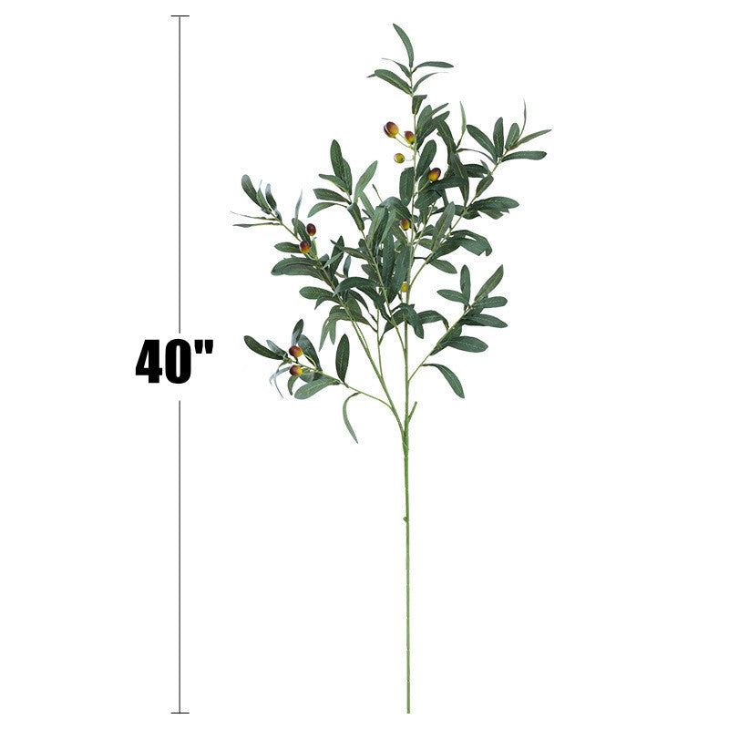 40 Inch Artificial Olive Branches 10 Pcs Faux Greenery for Wedding Decor Home Centerpieces Party Table Arrangements