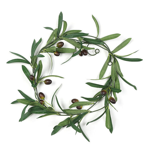 76 Inch Artificial Olive Leaf Garland with Fruits, Faux Olive Vine, Bulk Wholesale Quantity