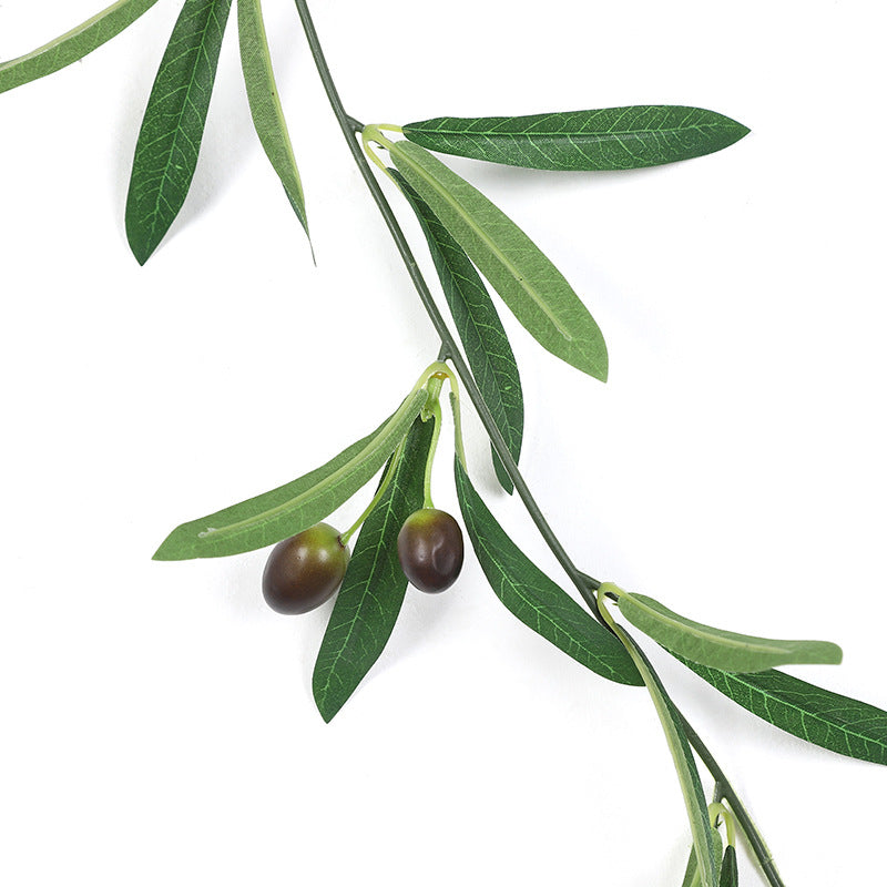 76 Inch Artificial Olive Leaf Garland with Fruits, Faux Olive Vine, Bulk Wholesale Quantity
