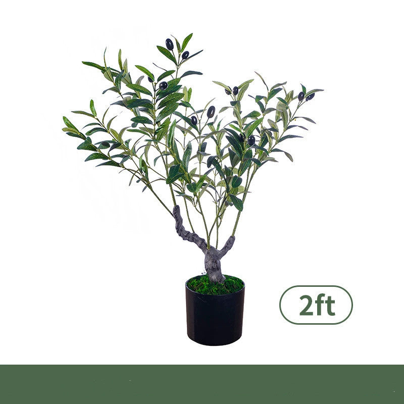 Artificial Olive Tree, Faux Olive Plant for Home Decor, Detachable Fake Tree for Living Room, Bedroom & Office