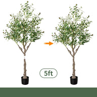 Artificial Olive Tree, Faux Olive Plant for Home Decor, Detachable Fake Tree for Living Room, Bedroom & Office