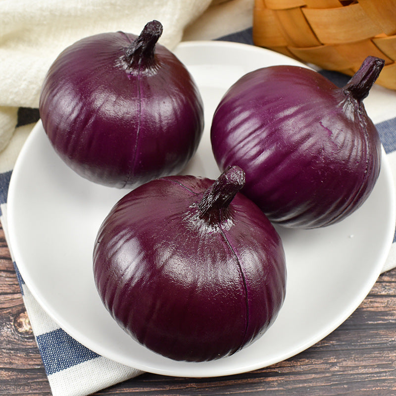 Artificial Onion Bulbs 10 Pcs 3 Inch Decorative Silk Vegetable for Home Decor