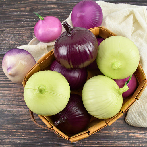 Artificial Onion Bulbs 10 Pcs 3 Inch Decorative Silk Vegetable for Home Decor