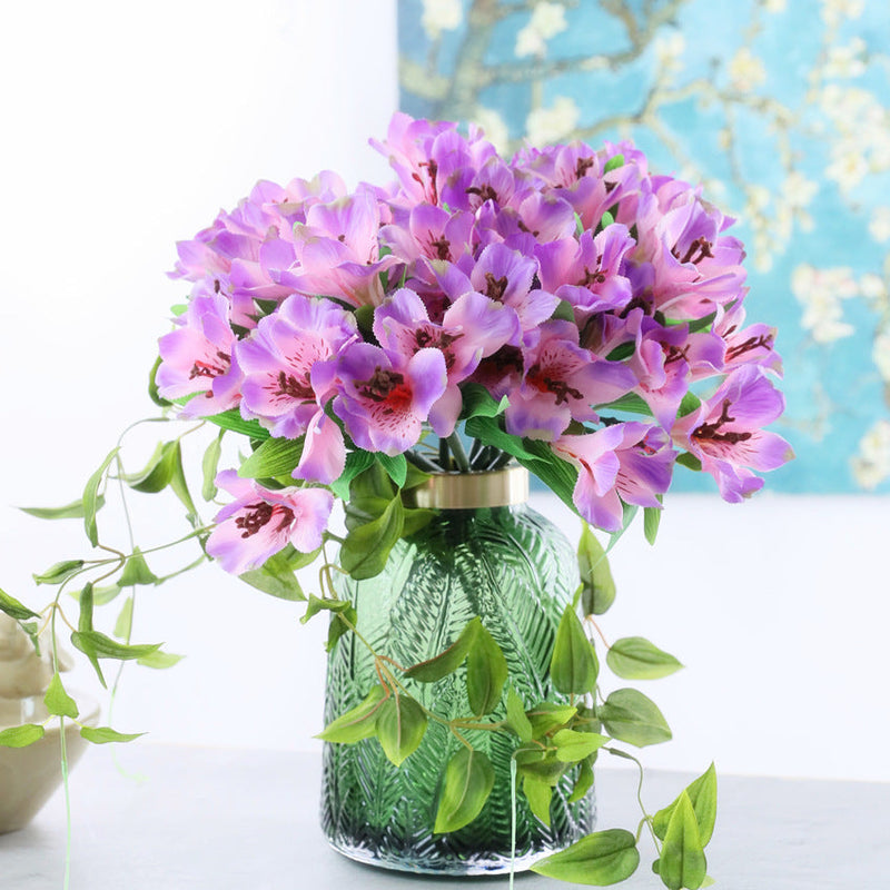 Artificial Alstroemeria Peruvian Lily Silk Flower Stems Bulk Quantity for Arrangements